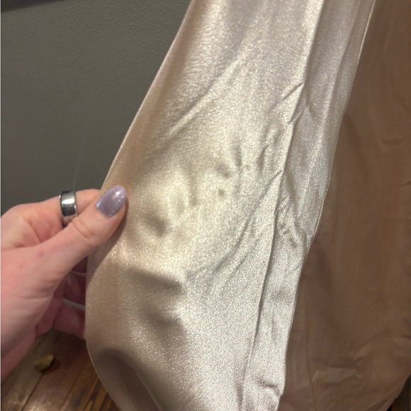 Birdy Grey Monica Bridesmaid Halter Maxi Dress - size Small - color Champagne - Picture 4 of 5